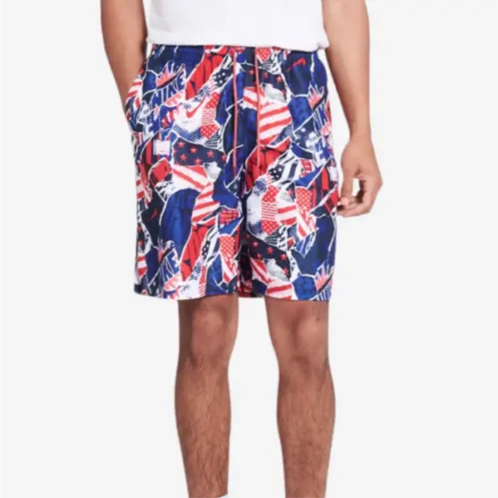 NWT Nike USA Stars Stripes Men's L XL 7" Volley Swim Trunks NESSC484 $58 - Picture 6 of 6